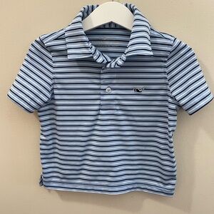 Vineyard Vines Sankaty Performance Golf Polo in Stripes Preppy Logo